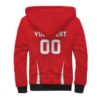 Custom Poland Volleyball Sherpa Hoodie Bialo–Czerwoni Go Champions