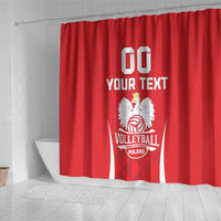 Custom Poland Volleyball Shower Curtain Bialo–Czerwoni Go Champions