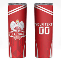 Custom Poland Volleyball Skinny Tumbler Bialo–Czerwoni Go Champions