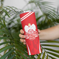 Custom Poland Volleyball Skinny Tumbler Bialo–Czerwoni Go Champions