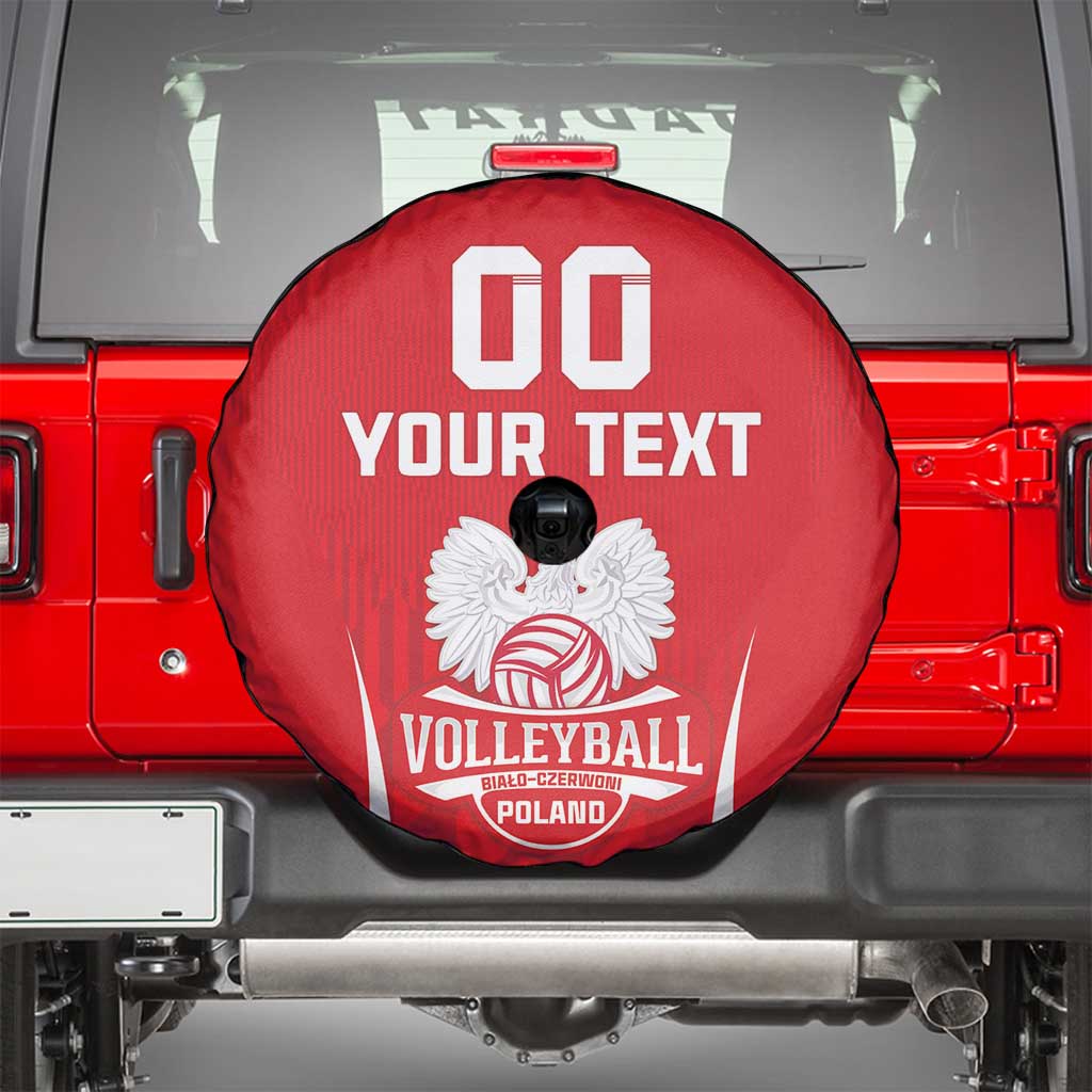 Custom Poland Volleyball Spare Tire Cover Bialo–Czerwoni Go Champions