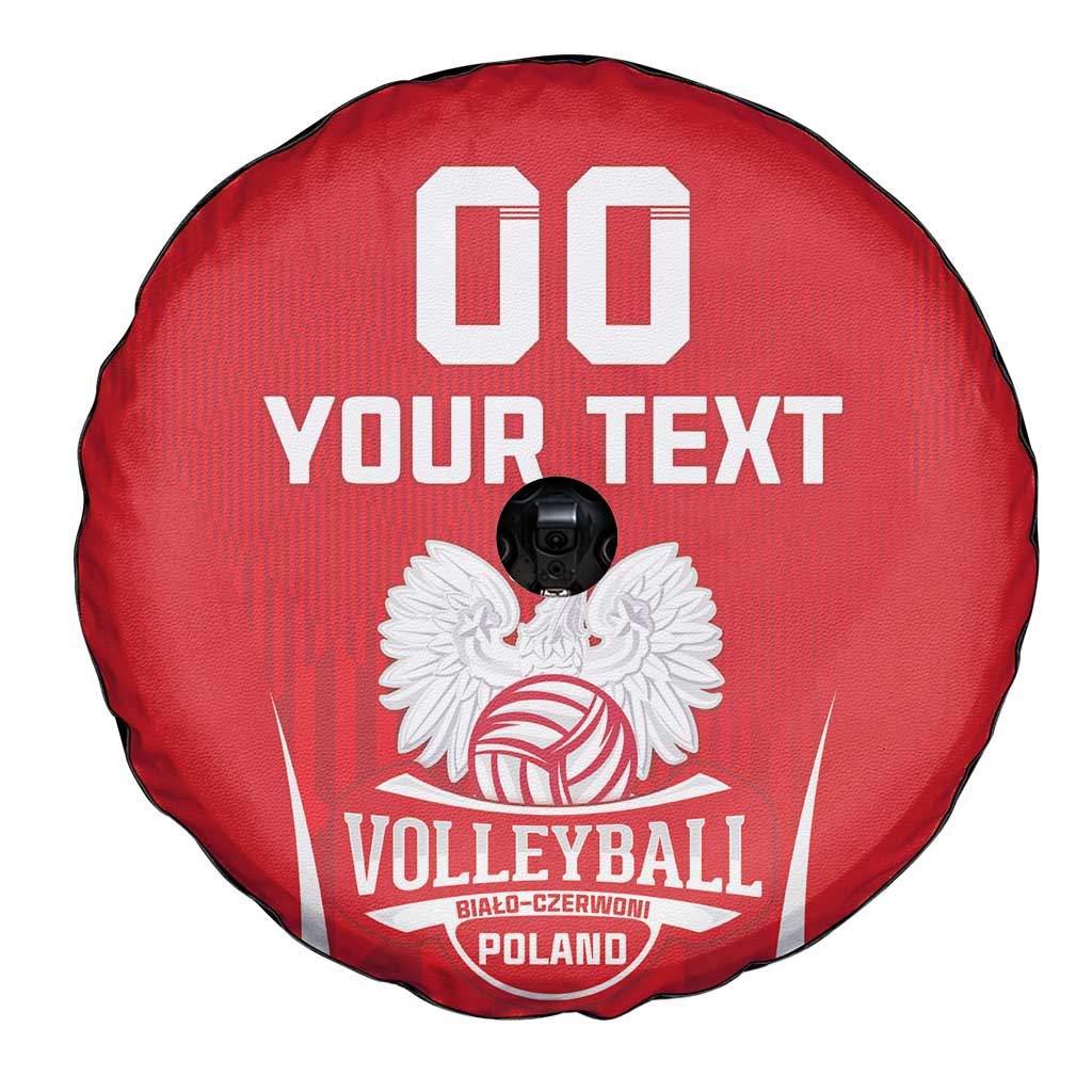 Custom Poland Volleyball Spare Tire Cover Bialo–Czerwoni Go Champions