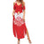 Custom Poland Volleyball Summer Maxi Dress Bialo–Czerwoni Go Champions