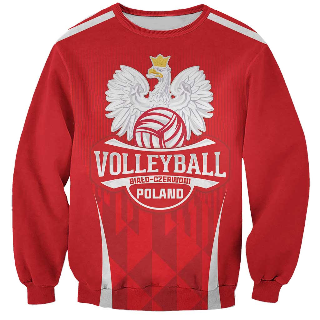 Custom Poland Volleyball Sweatshirt Bialo–Czerwoni Go Champions