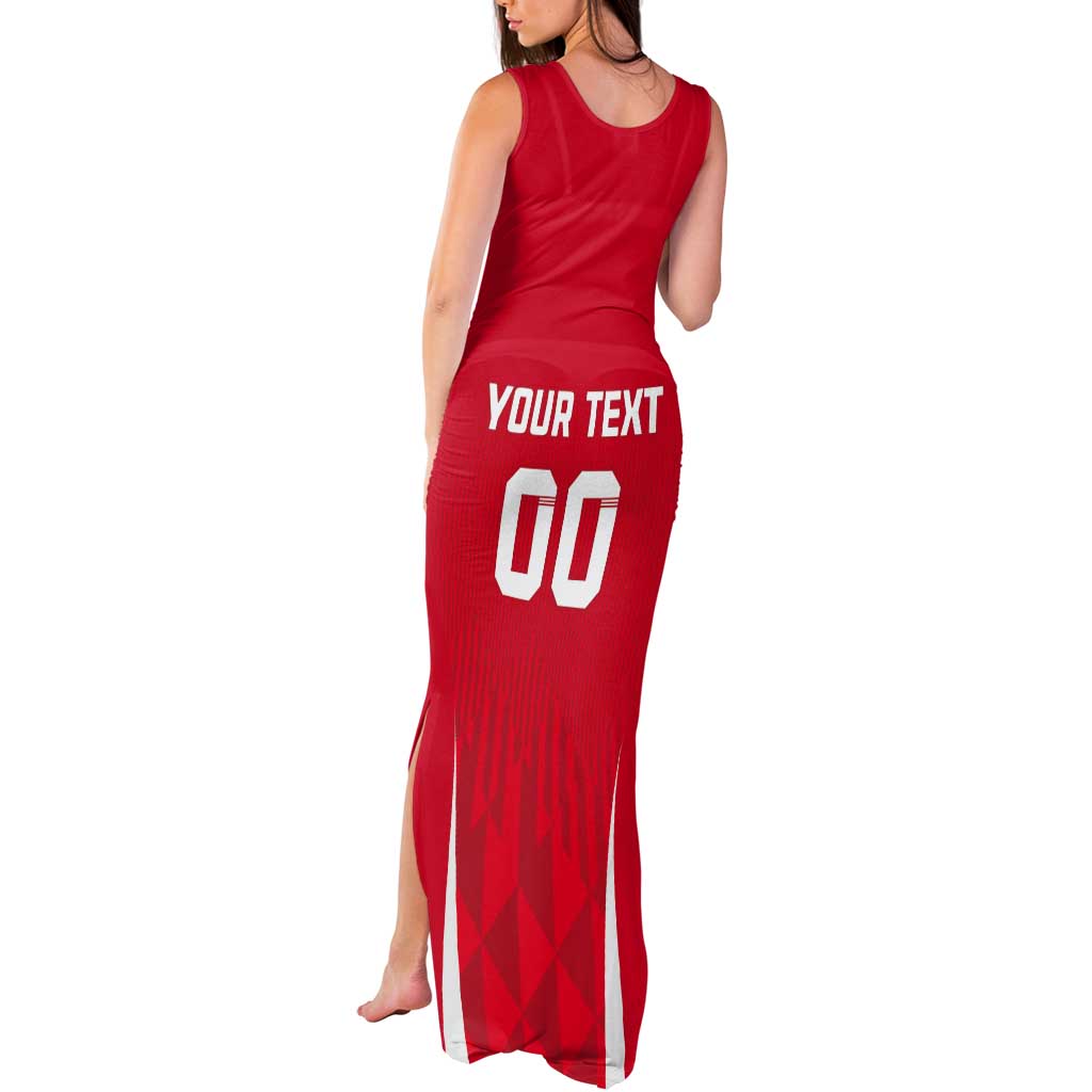 Custom Poland Volleyball Tank Maxi Dress Bialo–Czerwoni Go Champions