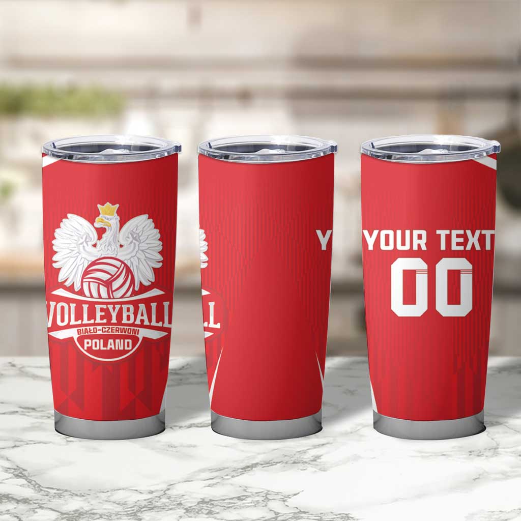 Custom Poland Volleyball Tumbler Cup Bialo–Czerwoni Go Champions