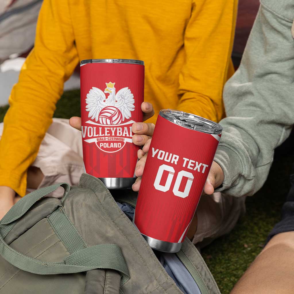 Custom Poland Volleyball Tumbler Cup Bialo–Czerwoni Go Champions