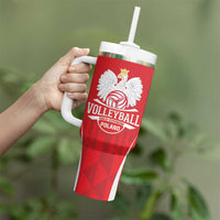 Custom Poland Volleyball Tumbler With Handle Bialo–Czerwoni Go Champions