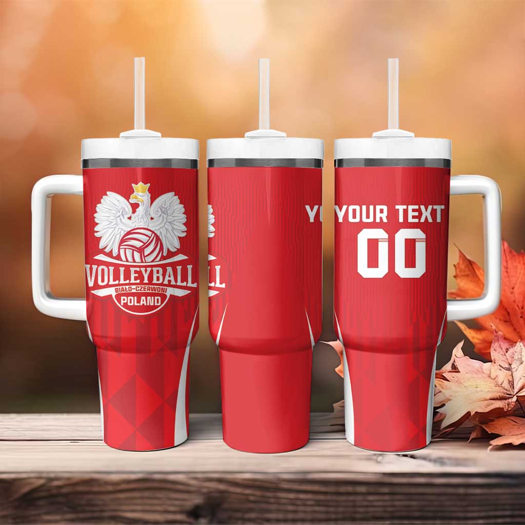 Custom Poland Volleyball Tumbler With Handle Bialo–Czerwoni Go Champions