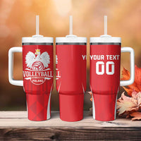 Custom Poland Volleyball Tumbler With Handle Bialo–Czerwoni Go Champions