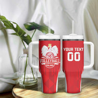 Custom Poland Volleyball Tumbler With Handle Bialo–Czerwoni Go Champions