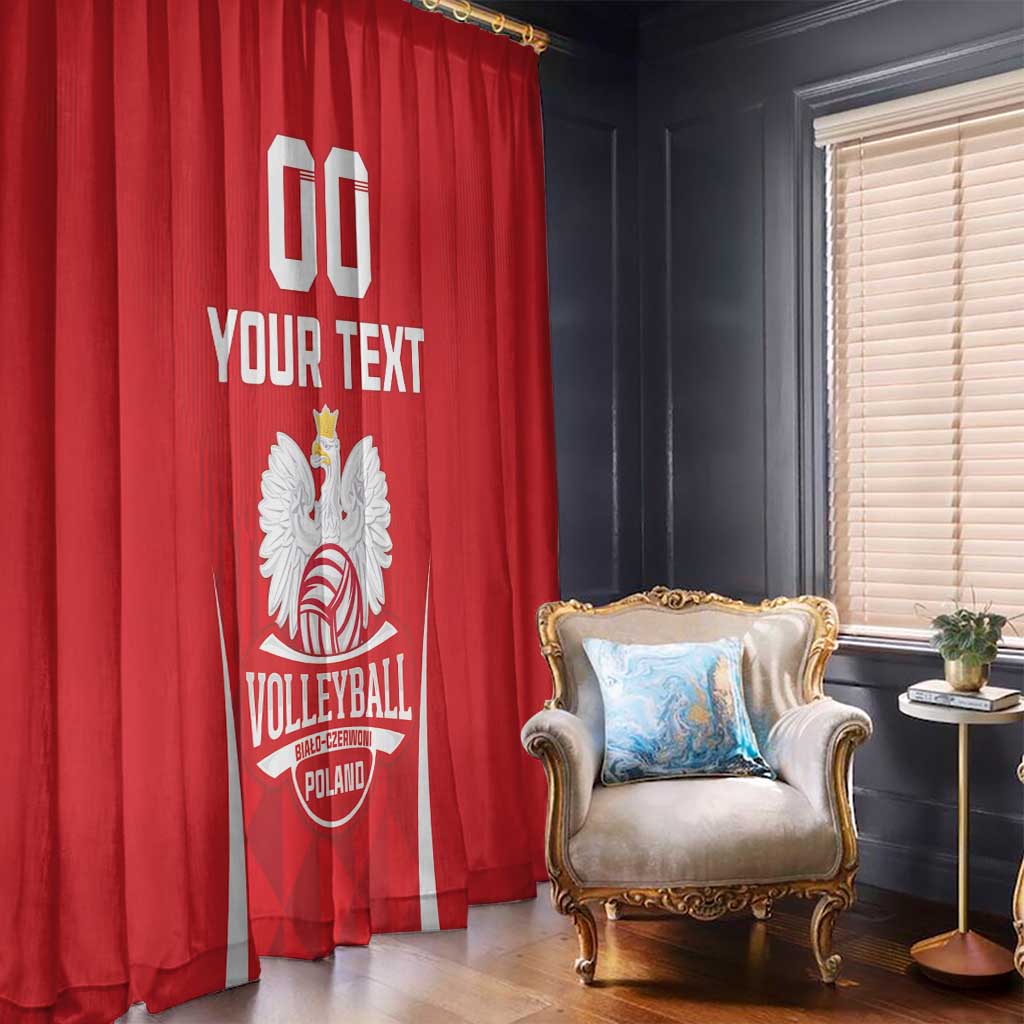 Custom Poland Volleyball Window Curtain Bialo–Czerwoni Go Champions