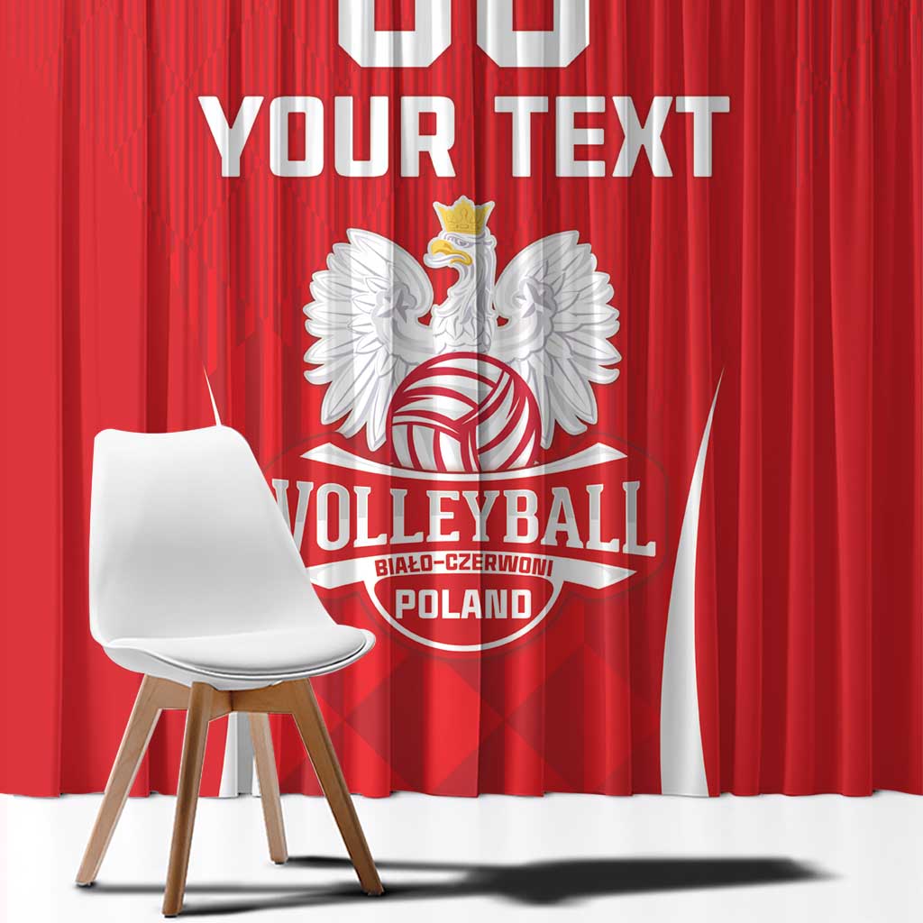 Custom Poland Volleyball Window Curtain Bialo–Czerwoni Go Champions