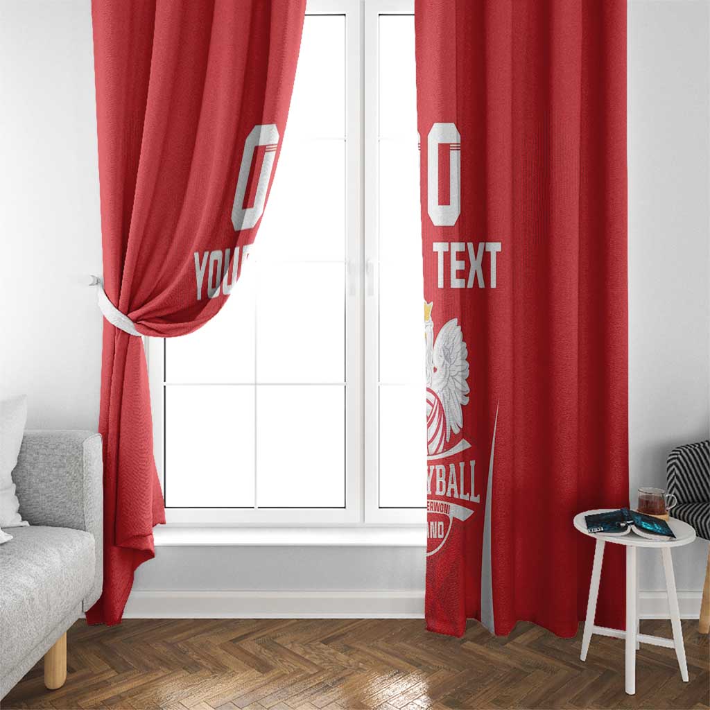 Custom Poland Volleyball Window Curtain Bialo–Czerwoni Go Champions