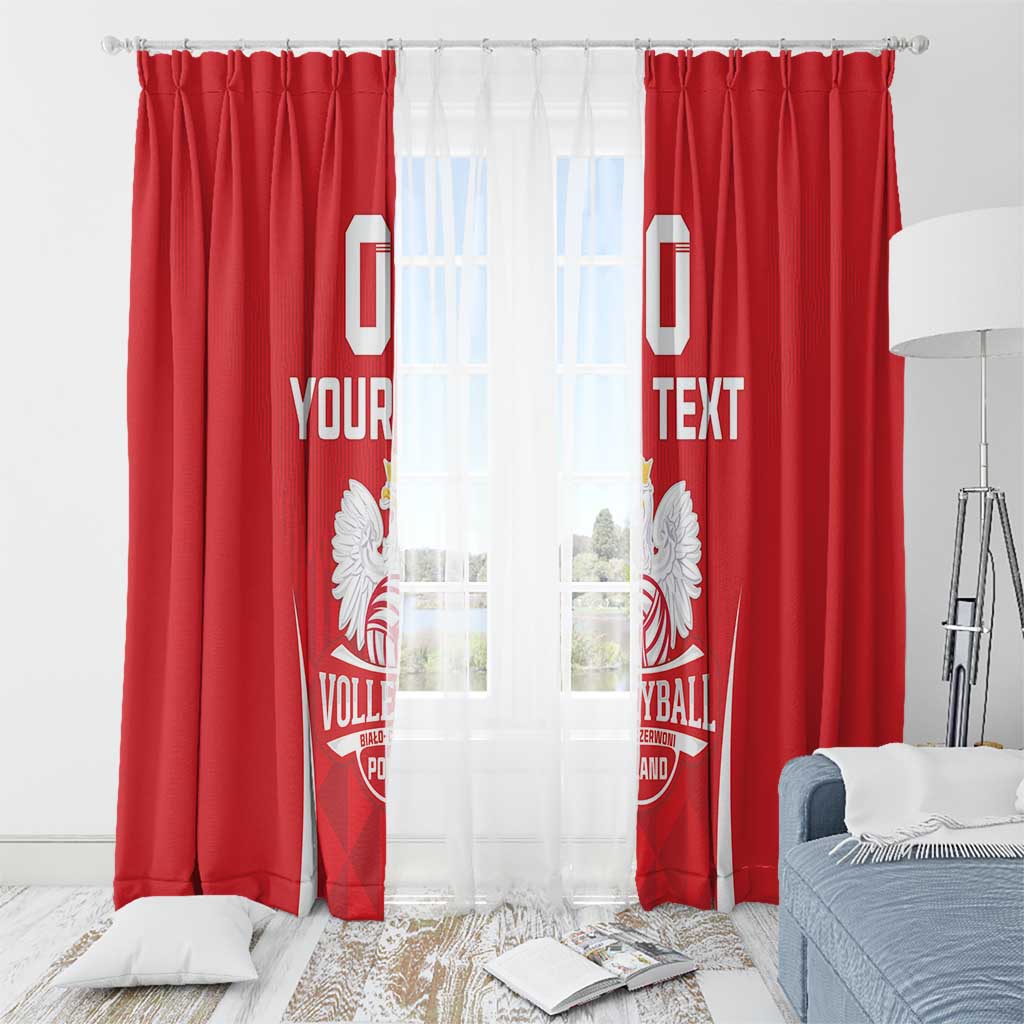 Custom Poland Volleyball Window Curtain Bialo–Czerwoni Go Champions