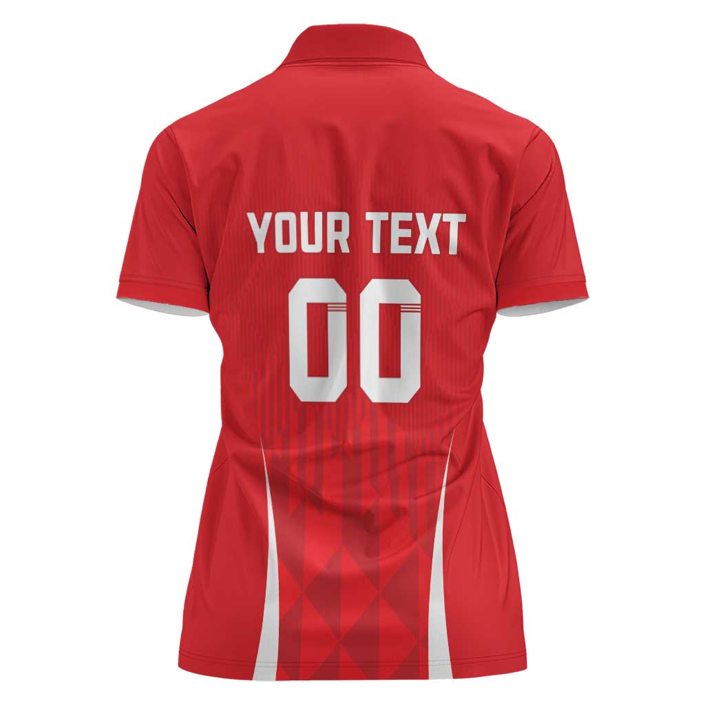 Custom Poland Volleyball Women Polo Shirt Bialo–Czerwoni Go Champions