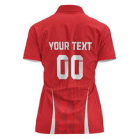 Custom Poland Volleyball Women Polo Shirt Bialo–Czerwoni Go Champions