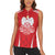Custom Poland Volleyball Women Sleeveless Polo Shirt Bialo–Czerwoni Go Champions