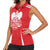 Custom Poland Volleyball Women Sleeveless Polo Shirt Bialo–Czerwoni Go Champions