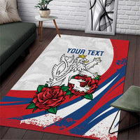 Personalized Czech Republic Area Rug Pravda Vitezi With Rose