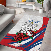 Personalized Czech Republic Area Rug Pravda Vitezi With Rose