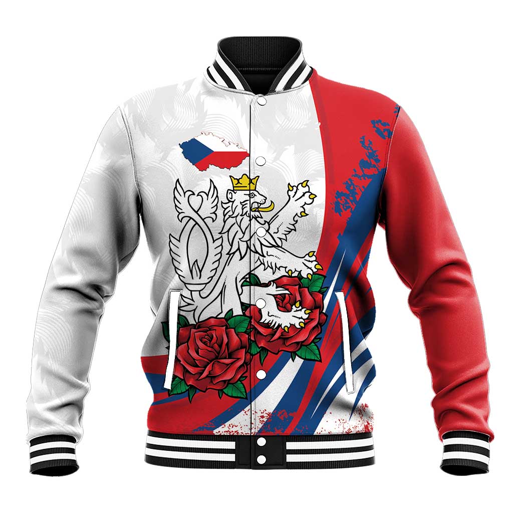 Personalized Czech Republic Baseball Jacket Pravda Vitezi With Rose