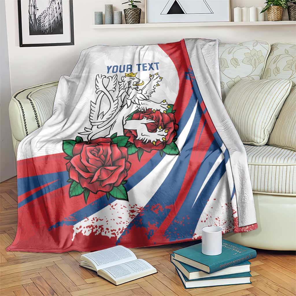 Personalized Czech Republic Blanket Pravda Vitezi With Rose