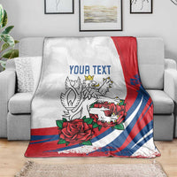Personalized Czech Republic Blanket Pravda Vitezi With Rose