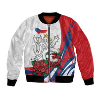 Personalized Czech Republic Bomber Jacket Pravda Vitezi With Rose