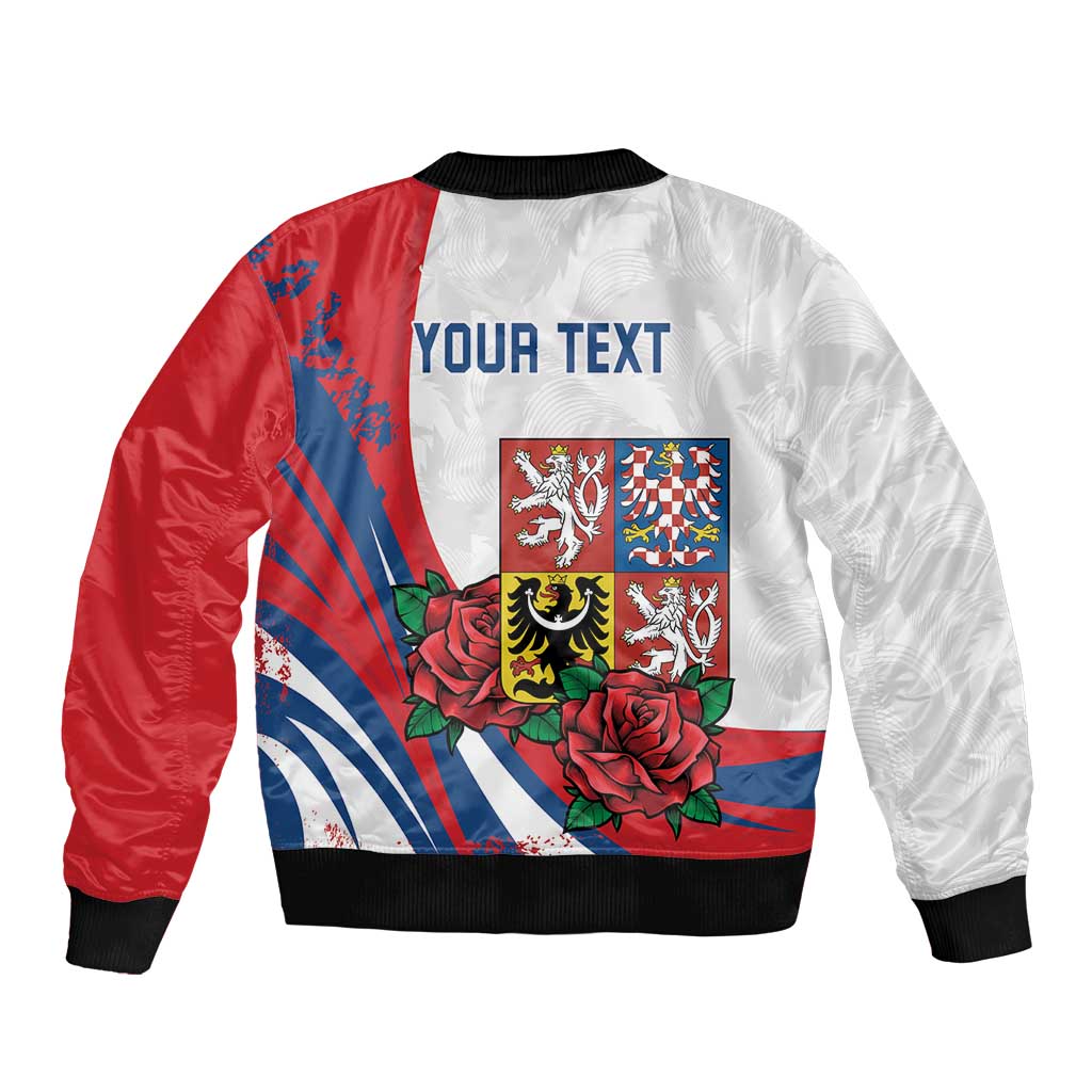Personalized Czech Republic Bomber Jacket Pravda Vitezi With Rose
