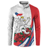 Personalized Czech Republic Button Sweatshirt Pravda Vitezi With Rose