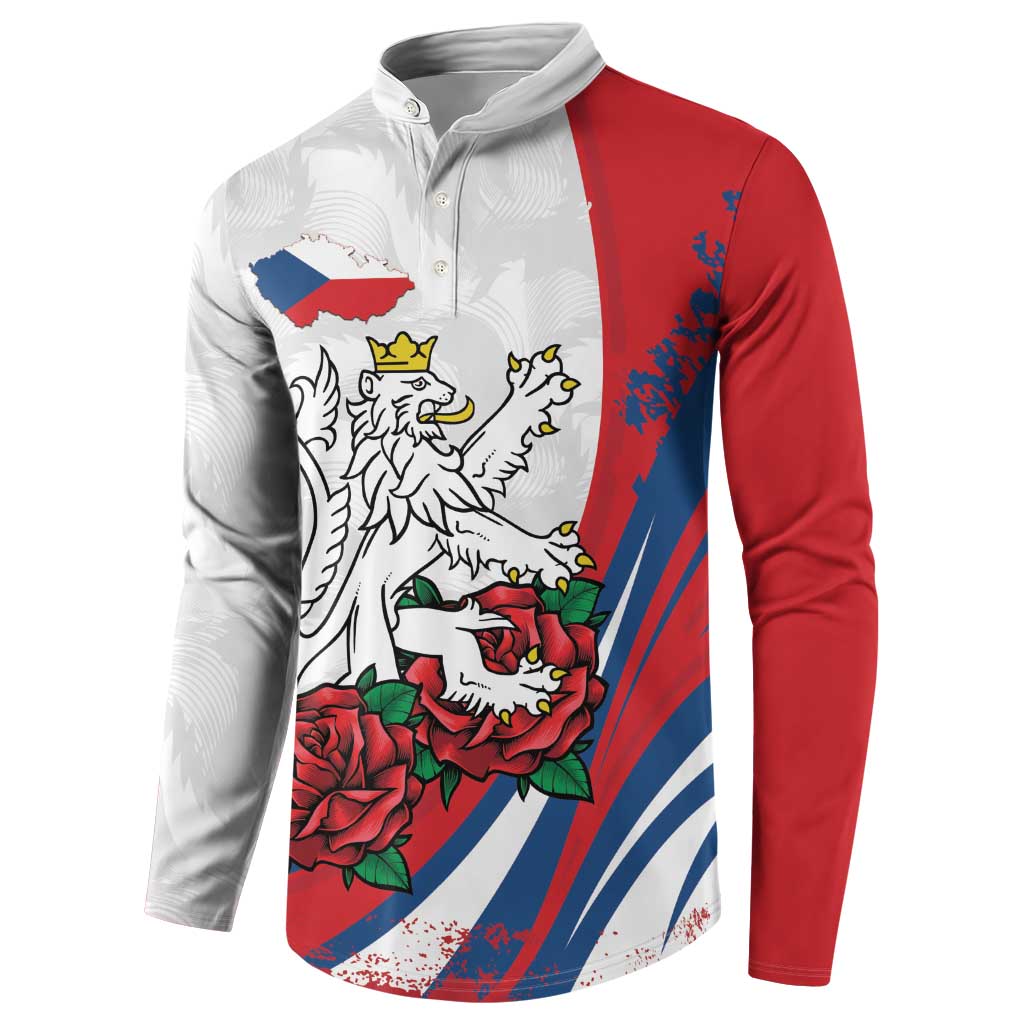 Personalized Czech Republic Button Sweatshirt Pravda Vitezi With Rose