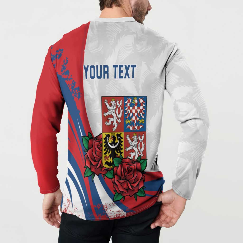 Personalized Czech Republic Button Sweatshirt Pravda Vitezi With Rose