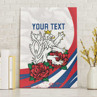 Personalized Czech Republic Canvas Wall Art Pravda Vitezi With Rose