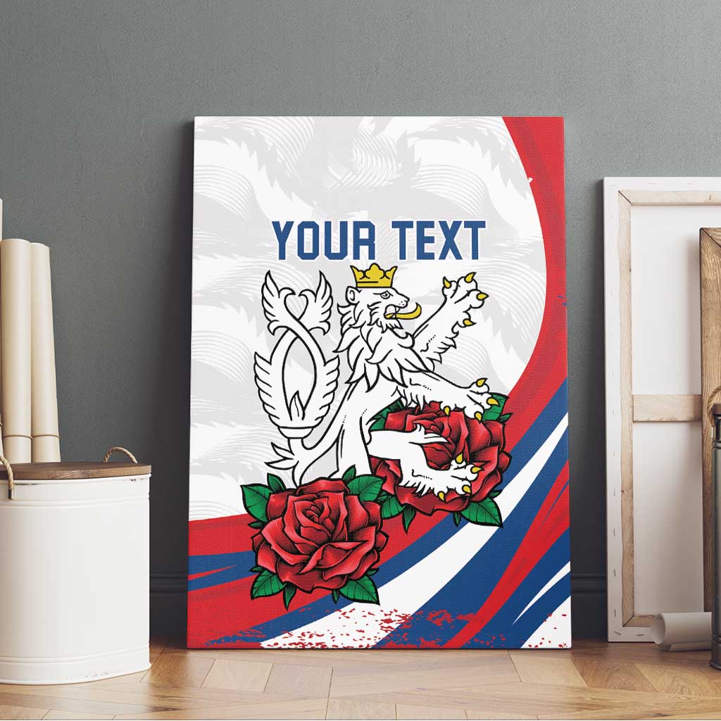 Personalized Czech Republic Canvas Wall Art Pravda Vitezi With Rose