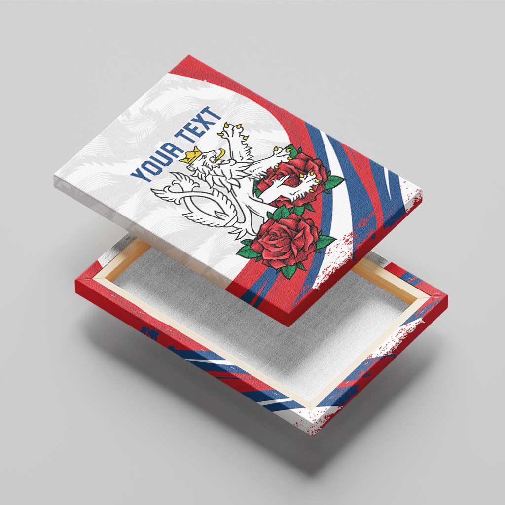 Personalized Czech Republic Canvas Wall Art Pravda Vitezi With Rose