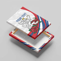 Personalized Czech Republic Canvas Wall Art Pravda Vitezi With Rose