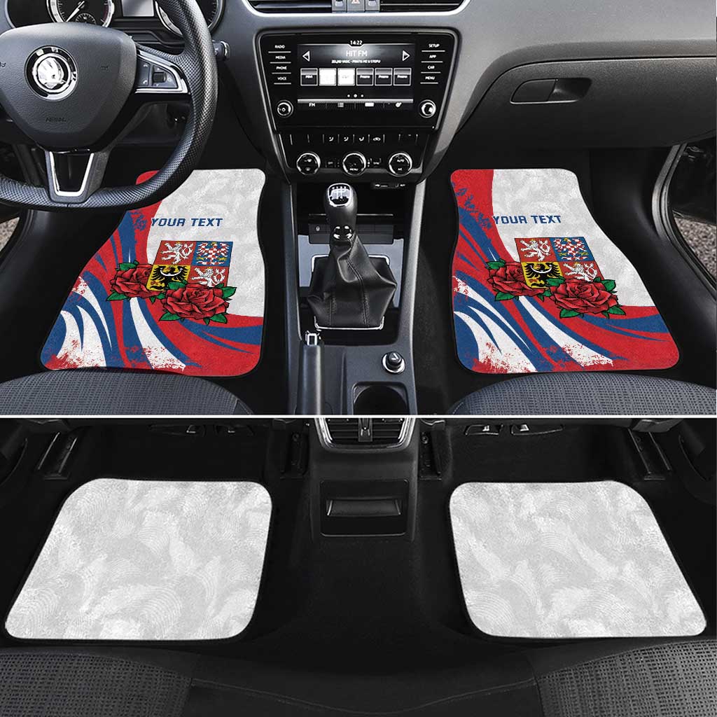 Personalized Czech Republic Car Mats Pravda Vitezi With Rose