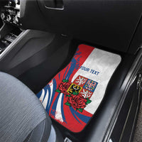 Personalized Czech Republic Car Mats Pravda Vitezi With Rose