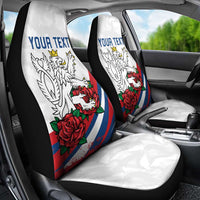 Personalized Czech Republic Car Seat Cover Pravda Vitezi With Rose
