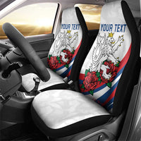 Personalized Czech Republic Car Seat Cover Pravda Vitezi With Rose
