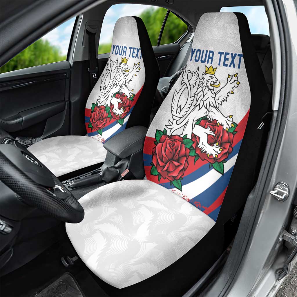 Personalized Czech Republic Car Seat Cover Pravda Vitezi With Rose