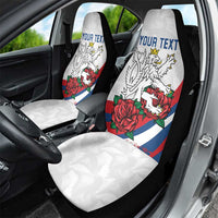 Personalized Czech Republic Car Seat Cover Pravda Vitezi With Rose