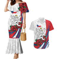 Personalized Czech Republic Couples Matching Mermaid Dress and Hawaiian Shirt Pravda Vitezi With Rose