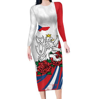 Personalized Czech Republic Family Matching Long Sleeve Bodycon Dress and Hawaiian Shirt Pravda Vitezi With Rose