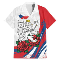 Personalized Czech Republic Family Matching Mermaid Dress and Hawaiian Shirt Pravda Vitezi With Rose