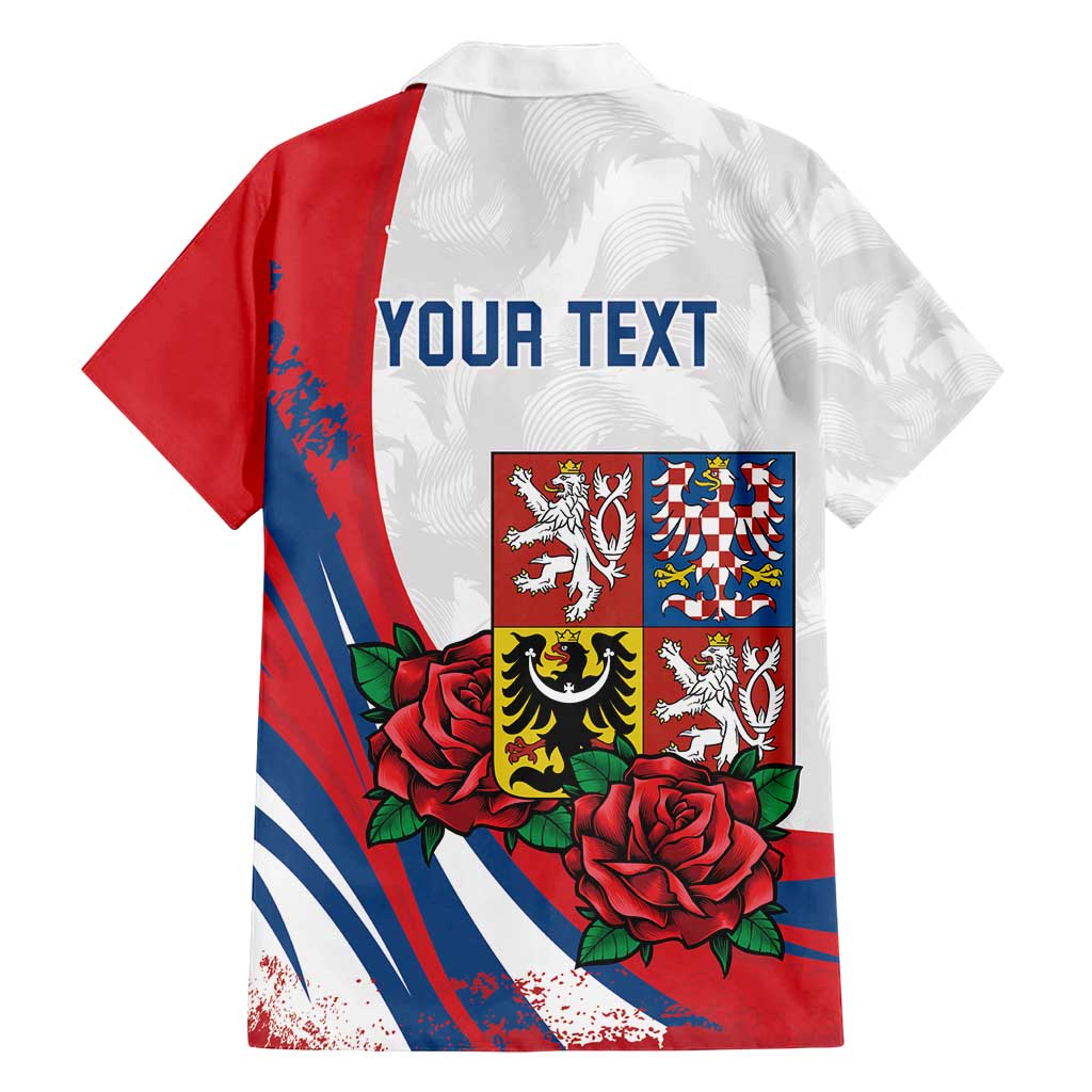 Personalized Czech Republic Family Matching Off Shoulder Maxi Dress and Hawaiian Shirt Pravda Vitezi With Rose