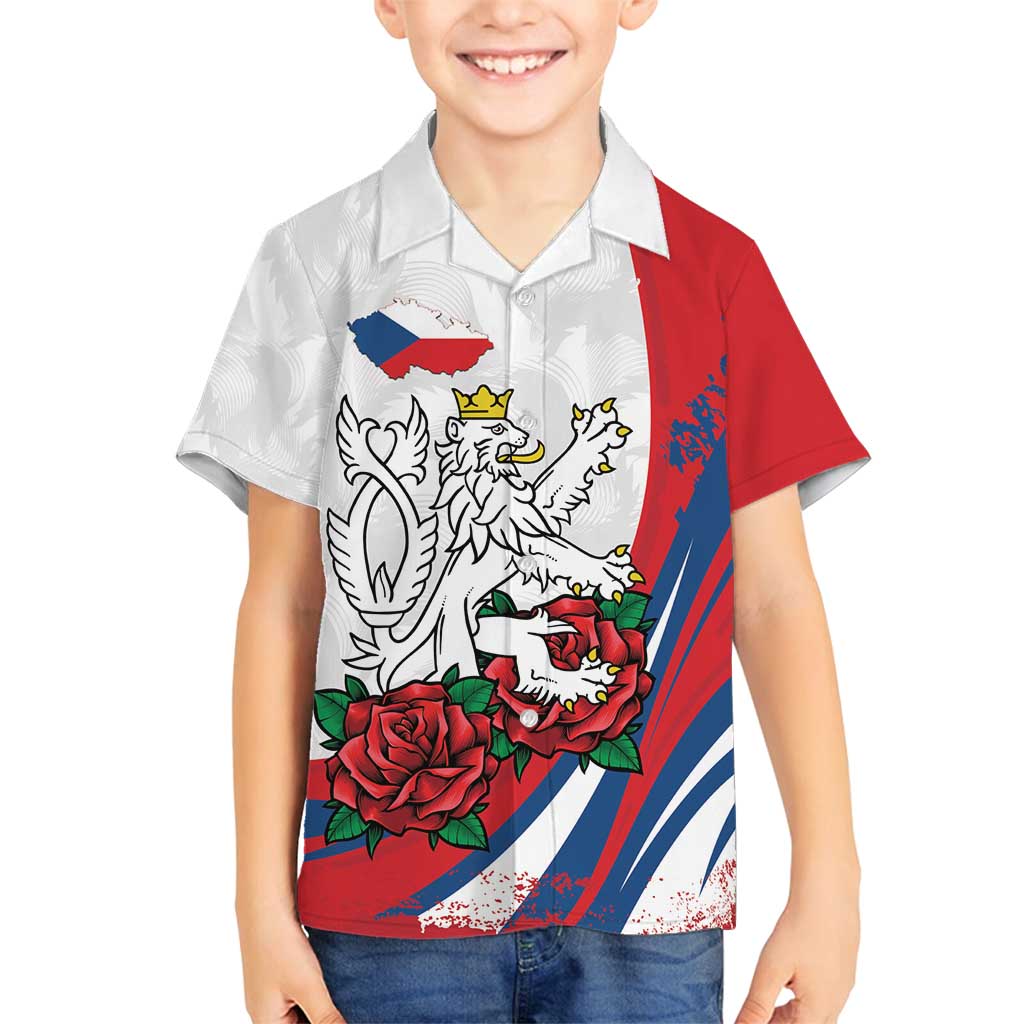 Personalized Czech Republic Family Matching Summer Maxi Dress and Hawaiian Shirt Pravda Vitezi With Rose