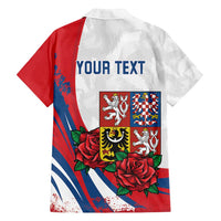 Personalized Czech Republic Family Matching Tank Maxi Dress and Hawaiian Shirt Pravda Vitezi With Rose