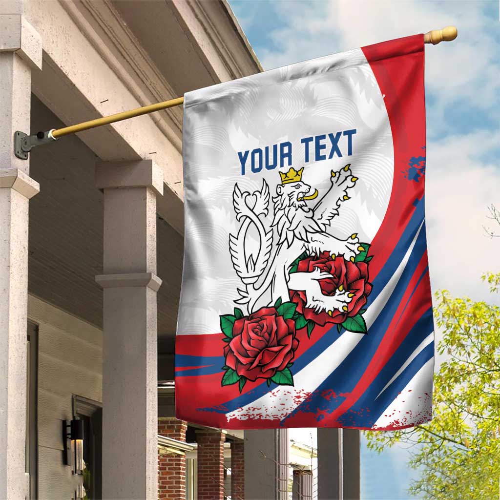 Personalized Czech Republic Garden Flag Pravda Vitezi With Rose